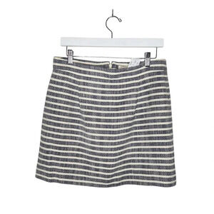 J. Crew Womens Career Tweed Skirt Blue And White NWT size 8